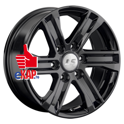 LS 8x17/6x139,7 ET36 D100,1 1359 BK (конус, Колпак+лого)