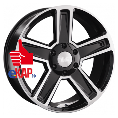 LS 8x18/6x139,7 ET40 D92,5 1296 BKF (конус, Колпак+лого)