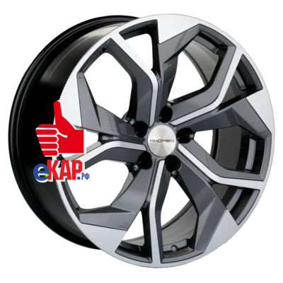 Khomen Wheels 8,5x20/5x112 ET27 D66,6 KHW2006 (3 Series new) Gray-FP