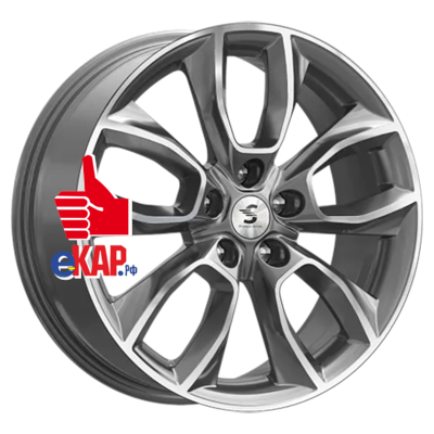 Premium Series 7x18/5x112 ET43 D57,1 КР001 (Kodiaq) Diamond Gloss Graphite