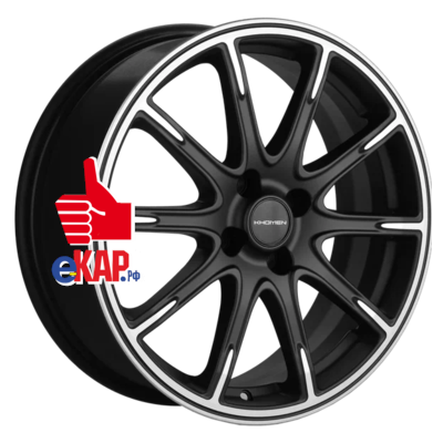 Khomen Wheels 6,5x17/4x100 ET44 D54,1 KHW1707 (KIA Rio I/II Solaris I/II) Black matt-FP