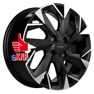 Khomen Wheels 6x15/4x98 ET35 D58,6 KHW1508 (Lada Granta) Black-FP