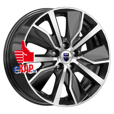 K&K 6,5x16/5x114,3 ET44 D67,1 Гамбит (КС961) Алмаз черный