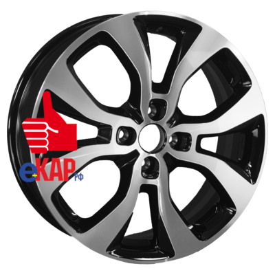 K&K 6,5x17/4x100 ET41 D60,15 Балу (X-Ray) (КС745) Алмаз черный (71060)