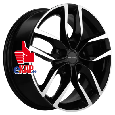Khomen Wheels 6,5x17/5x112 ET38 D57,1 KHW1708 (Kodiaq/Tiguan) Black-FP