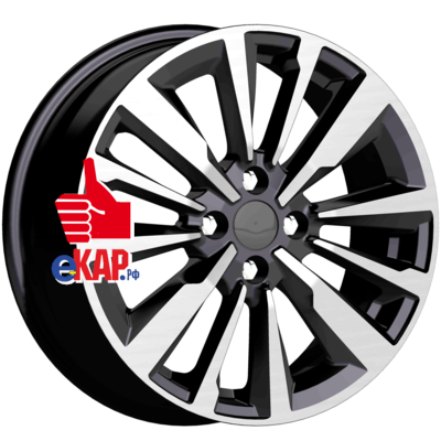 K&K 6,5x16/4x100 ET37 D60,1 Эрман (КС997) Алмаз черный