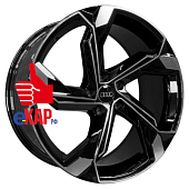 Clear powder gloss black machined face