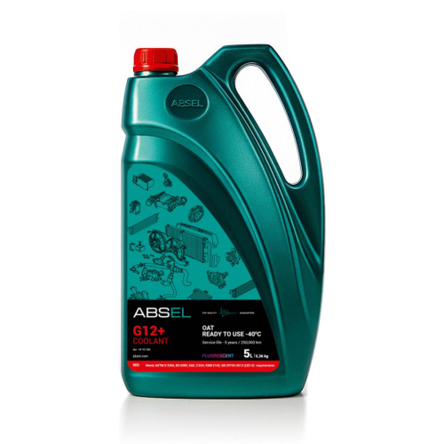 ABSEL G12+ RED COOLANT OAT -40 5л 5.36кг.